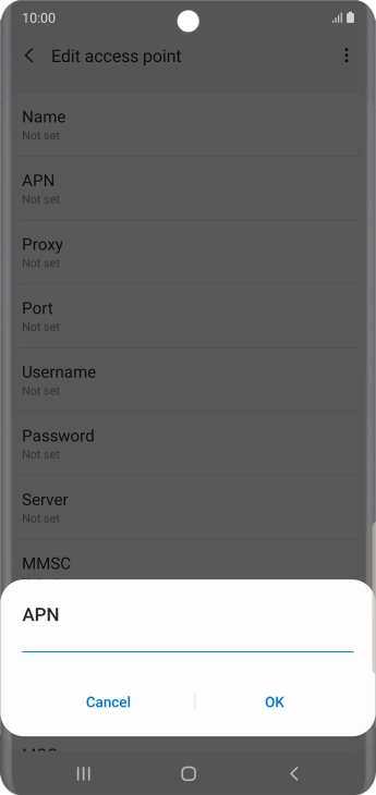 Key in live.vodafone.com and press OK.