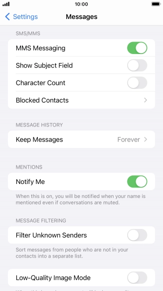 Press the Home key to return to the home screen.