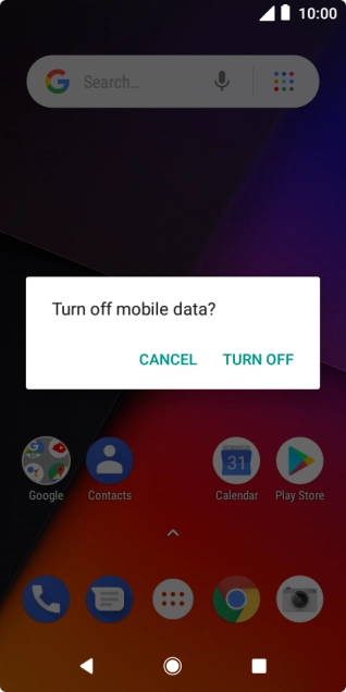 If you turn off the function, press TURN OFF.