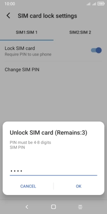 Key in your PIN and press OK.