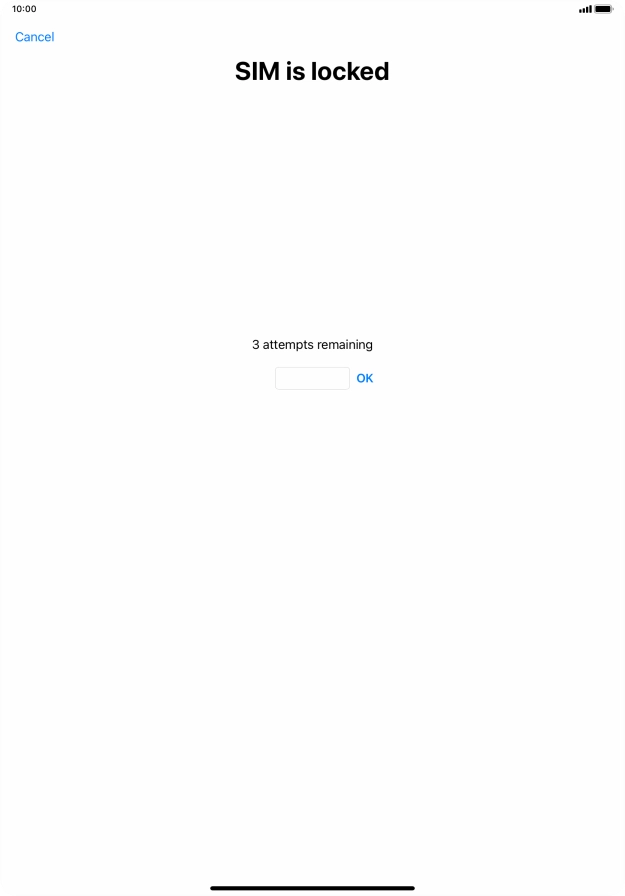 If your SIM is locked, key in your PIN and press OK.