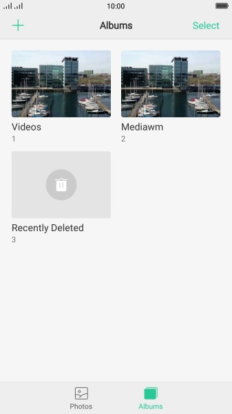 Press Albums and go to the required folder.
