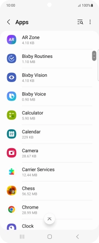 Press the required app.