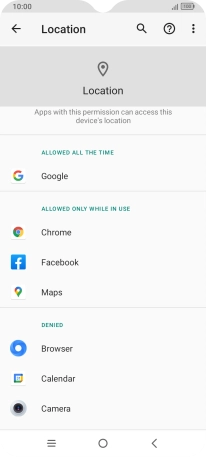 Press the required app. Press the required app.
