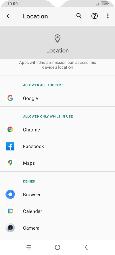 Press the required app. Press the required app.