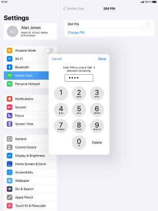 Key in your PIN and press Done.