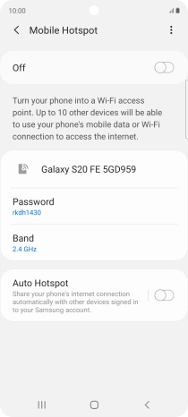 Press the menu icon.