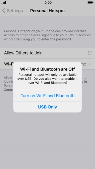 If Wi-Fi is turned off, press Turn on Wi-Fi and Bluetooth.