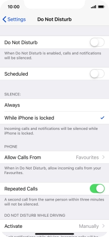 Press the indicator next to 