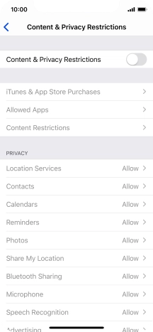 Press the indicator next to 