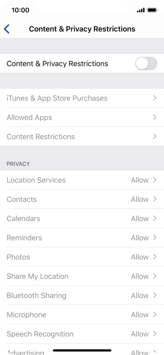 Press the indicator next to 