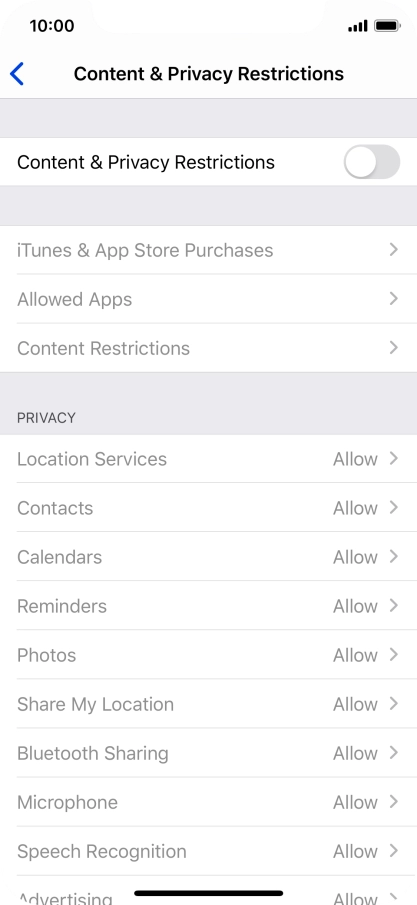 Press the indicator next to 