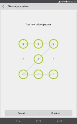 Repeat the selected lock code and press Confirm.