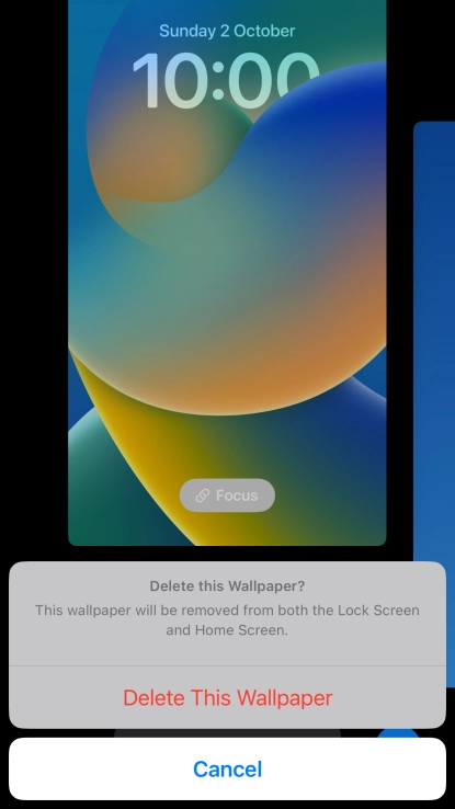 Press Delete This Wallpaper.
