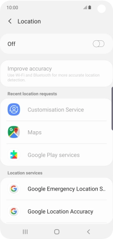 Press the indicator to turn the function on or off. Press the indicator to turn the function on or off.