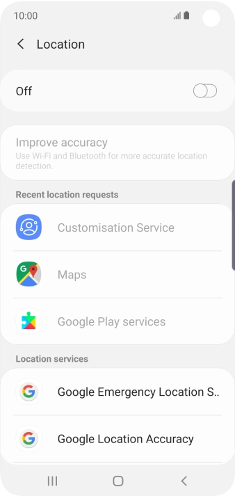 Press the indicator to turn the function on or off. Press the indicator to turn the function on or off.