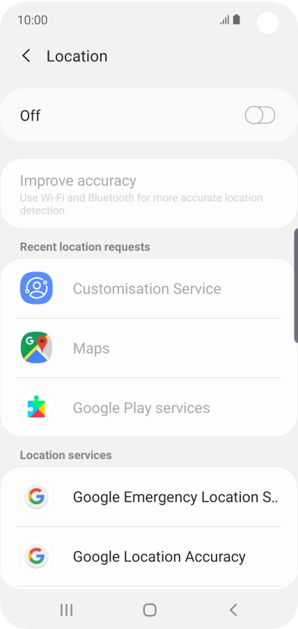 Press the indicator to turn the function on or off. Press the indicator to turn the function on or off.