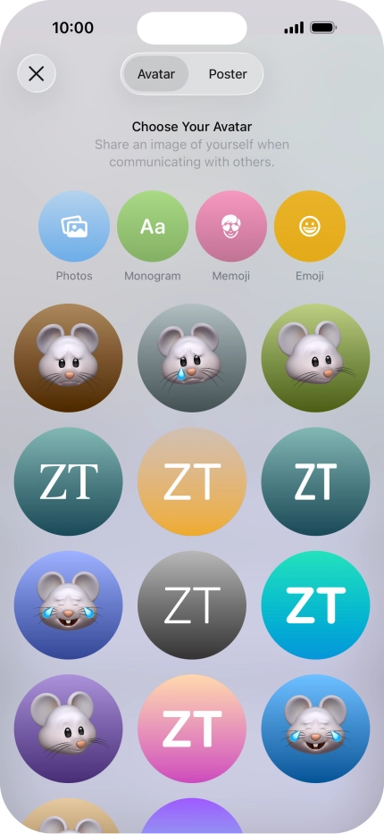 Press the required category and follow the instructions on the screen to select and save the required picture to your Contact Poster. Press the required category and follow the instructions on the screen to select and save the required picture to your Contact Poster.