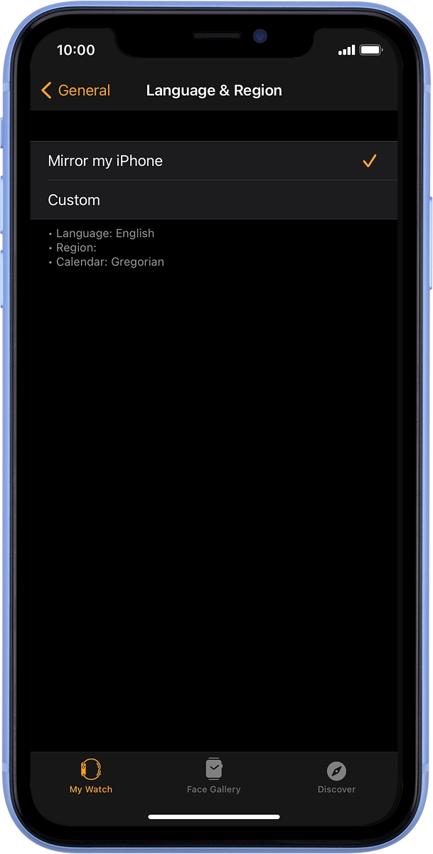 On your phone: Press Custom.