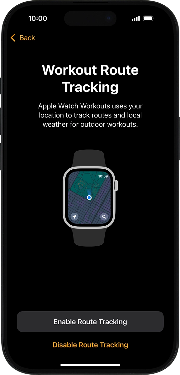 On your phone: Follow the instructions on the screen to select the required activity settings or press the required setting.
