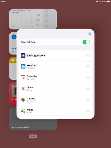 Press the indicator next to 