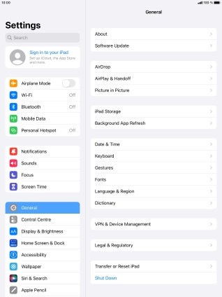 Press Sign in to your iPad. Press Sign in to your iPad.