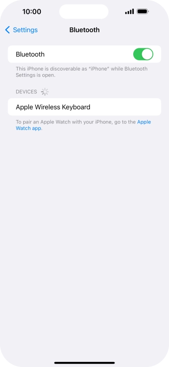 Press the required Bluetooth device and follow the instructions on the screen to pair the device with your phone.