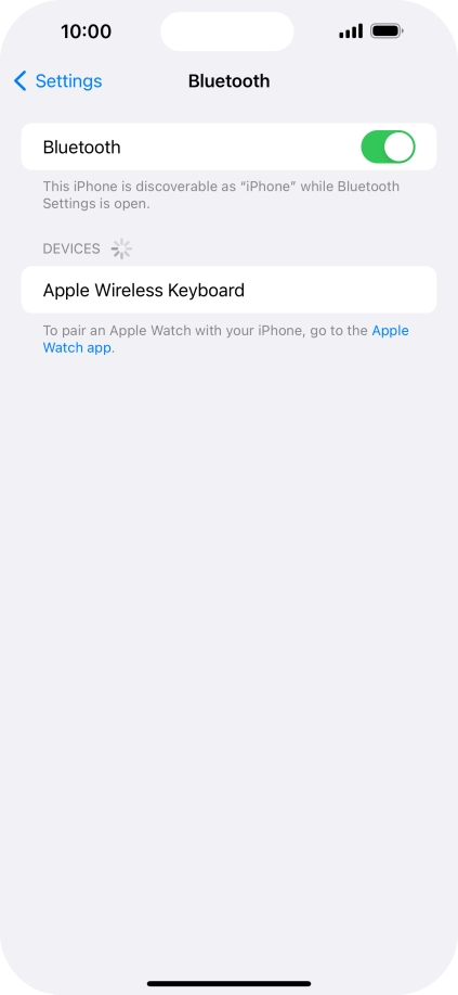 Press the required Bluetooth device and follow the instructions on the screen to pair the device with your phone.