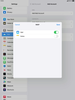 Press Save. Your email account has now been set up. To select more settings for incoming and outgoing server, proceed with the following steps.