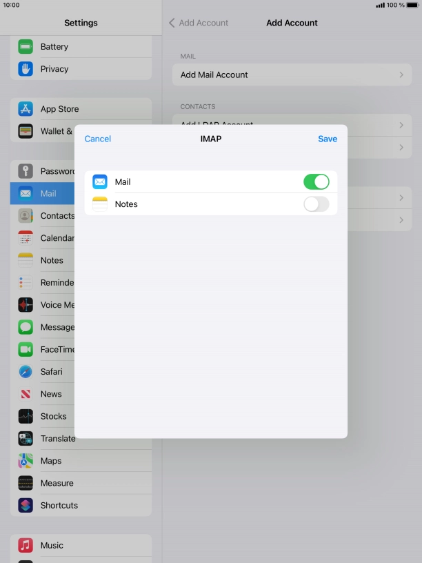 Press Save. Your email account has now been set up. To select more settings for incoming and outgoing server, proceed with the following steps. Press Save. Your email account has now been set up. To select more settings for incoming and outgoing server, proceed with the following steps.