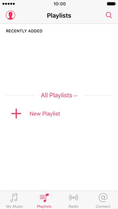 Press New playlist and key in the name of the playlist.