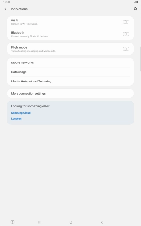 Press Mobile Hotspot and Tethering.