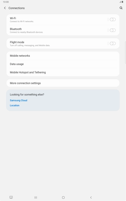 Press Mobile Hotspot and Tethering.