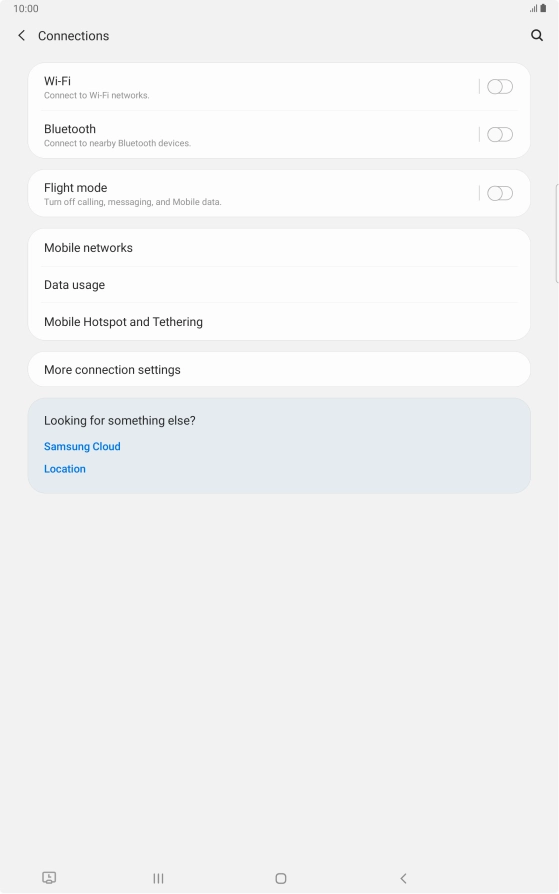 Press Mobile Hotspot and Tethering.