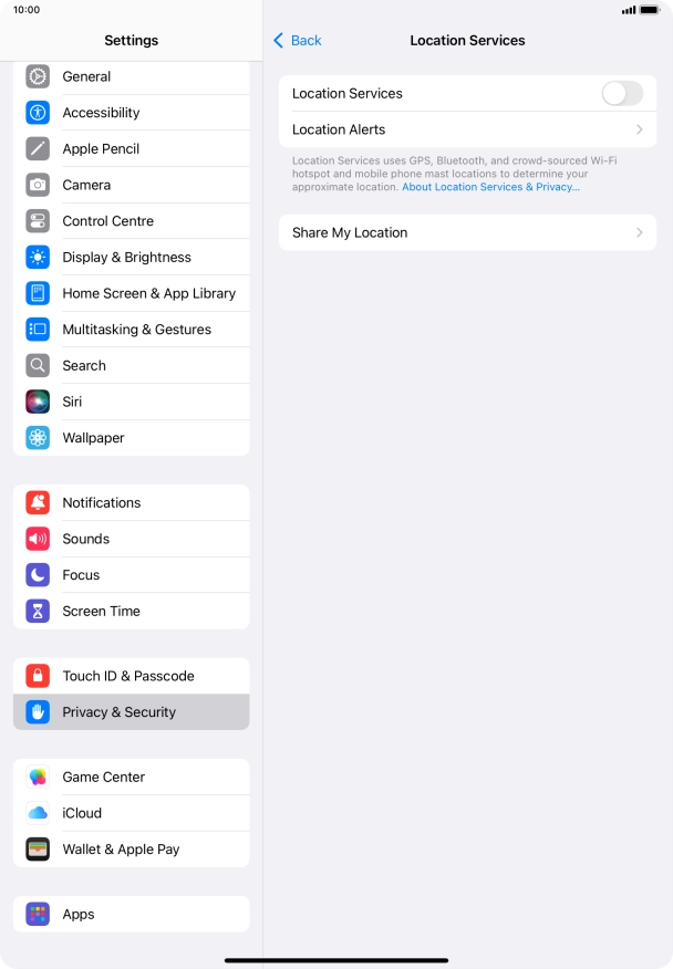 Press the indicator next to Press the indicator next to