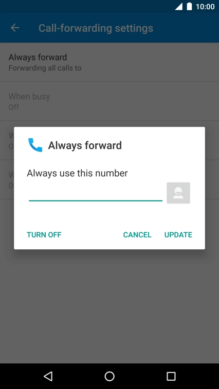 Press TURN OFF.