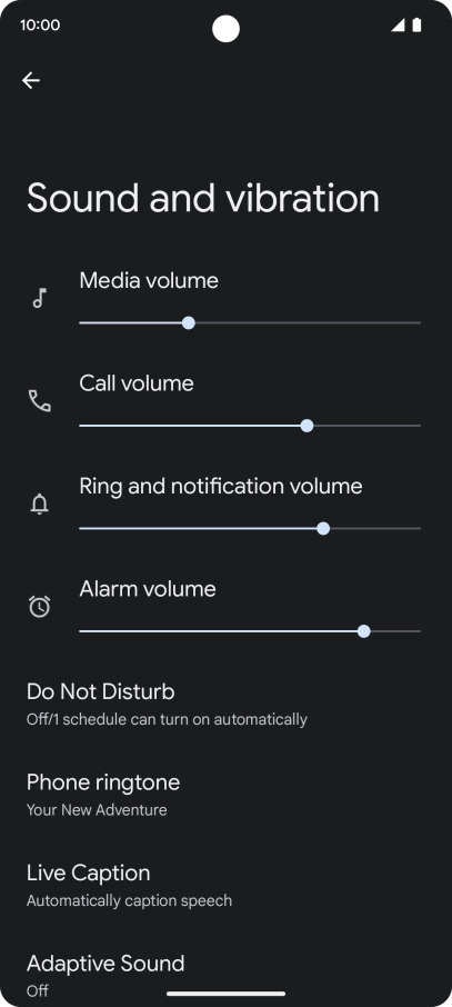 Press Phone ringtone. Press Phone ringtone.