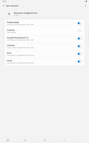 Press the indicator next to 
