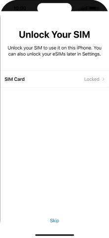 Press SIM Card.