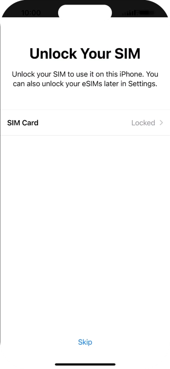 Press SIM Card.