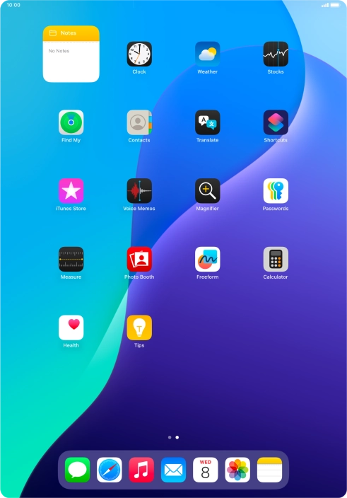 If you're using a Widget Stack: slide up or down on the stack to select the required widget. If you're using a Widget Stack: slide up or down on the stack to select the required widget.