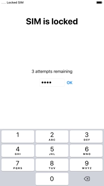 If your SIM is locked, key in your PIN and press OK.