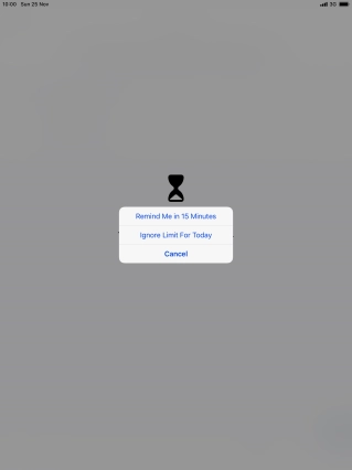 Press the required setting.