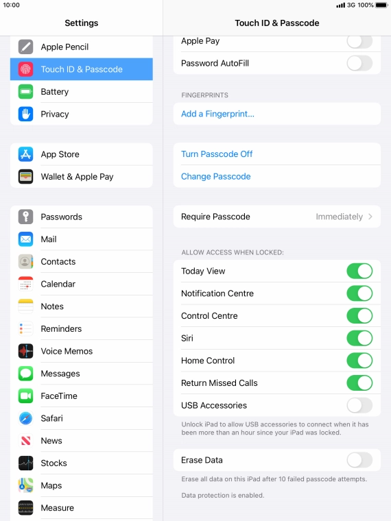 Press the indicator next to 