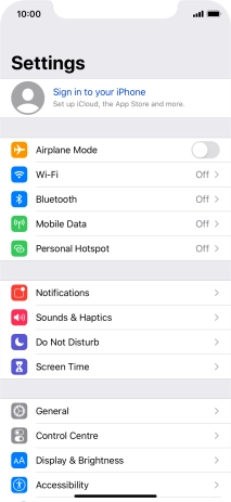 Press Sign in to your iPhone.