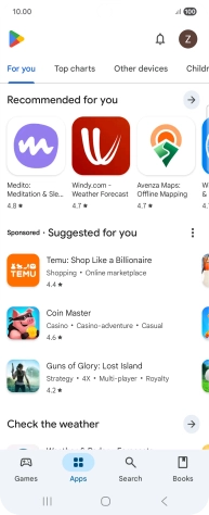 Press the profile icon. Press the profile icon.