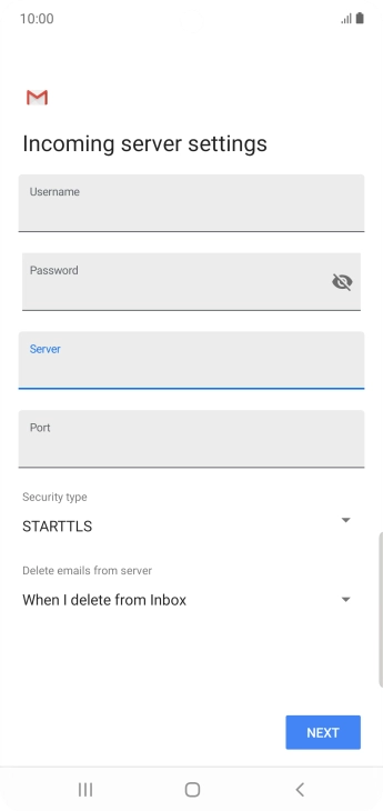 Press the field below 