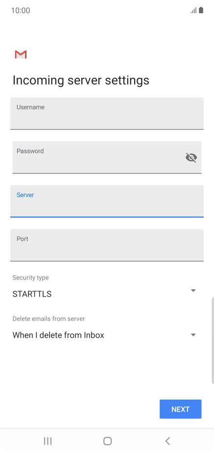 Press the field below 