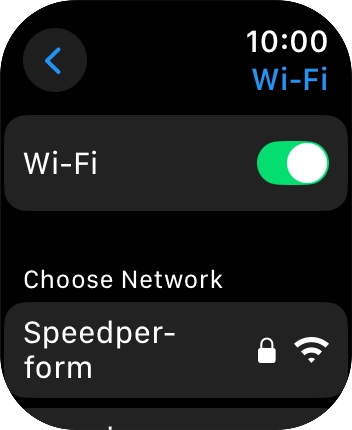 Press the required Wi-Fi network.