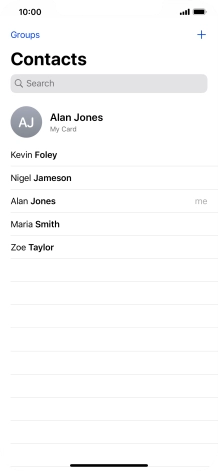 Press the new contact icon.